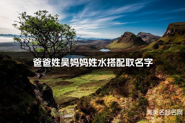 爸爸姓吴妈妈姓水搭配取名字