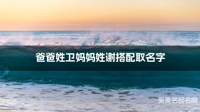 爸爸姓卫妈妈姓谢搭配取名字