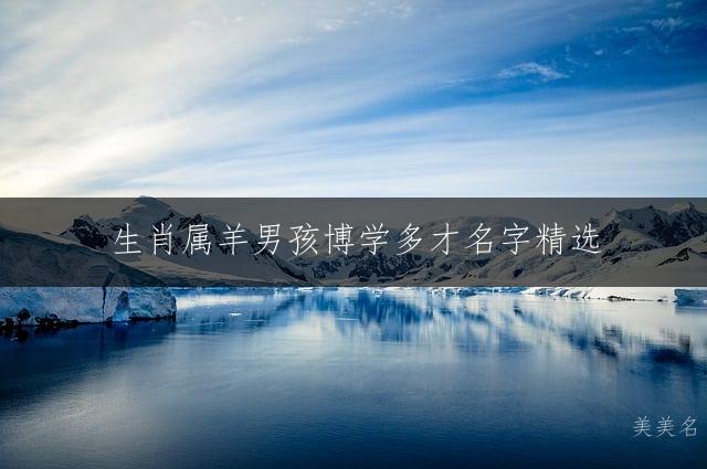 生肖属羊男孩博学多才名字精选