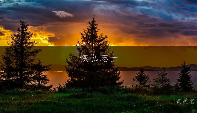 恢弘志士,带绎字的昂扬男孩名字