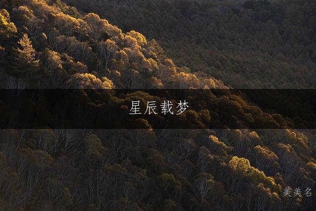 星辰载梦,大气雅致的带载字男孩名