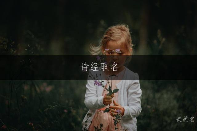 诗经取名,大富大贵的女孩名字