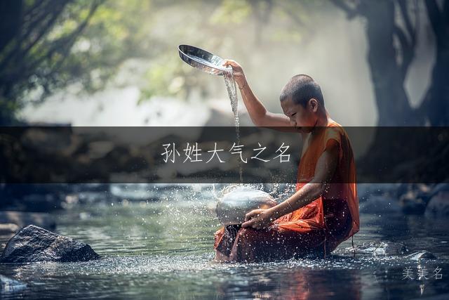 孙姓大气之名,简笔男孩三字佳选